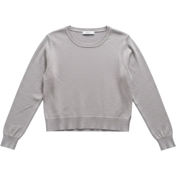 Zara Sweaters - Zara Knit Women Grey Puff Shoulder Crewneck Sweater Medium 5536/008/802